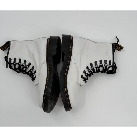 Dr. Martens 1460 White Leather Lace-Up Boots Womens Size 8 US / 6 UK / 39 EU - Picture 7 of 13
